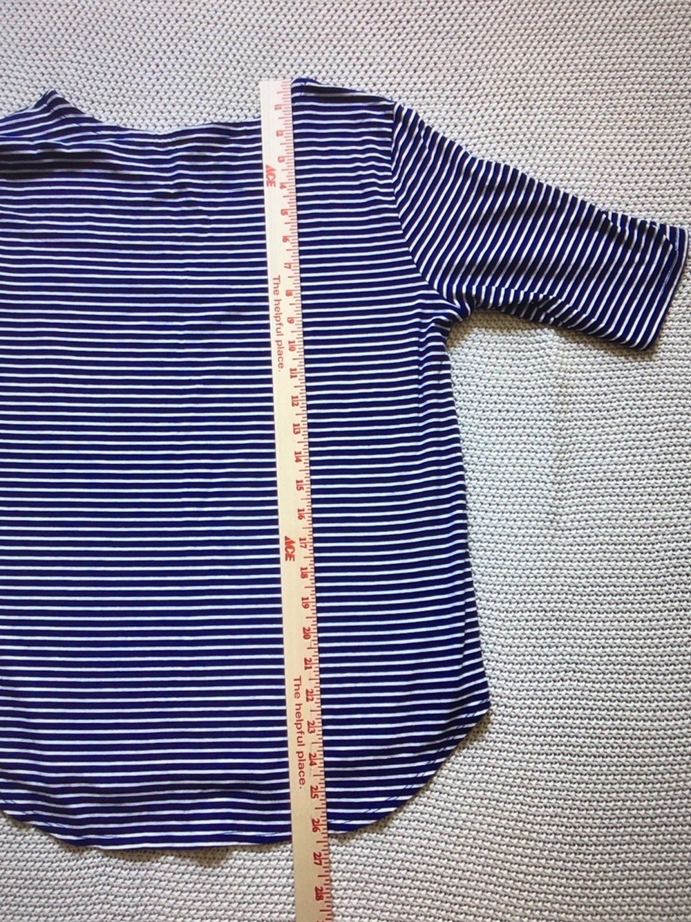 Cupio Blue and White Striped Short Sleeve Tee - Picture 5 of 8